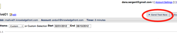 Send test now button