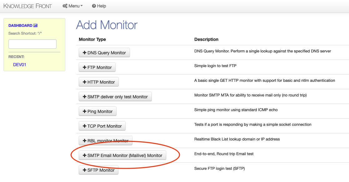 selectd monitor