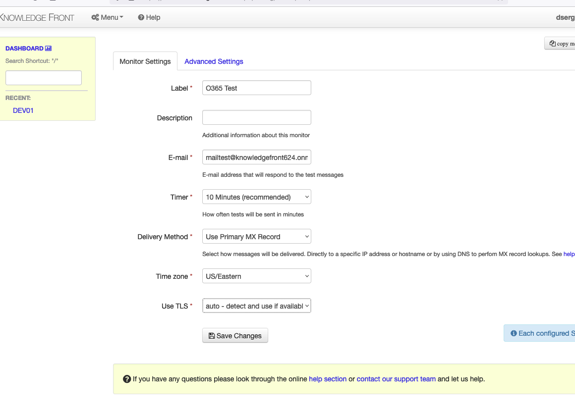 enter monitor configuration
